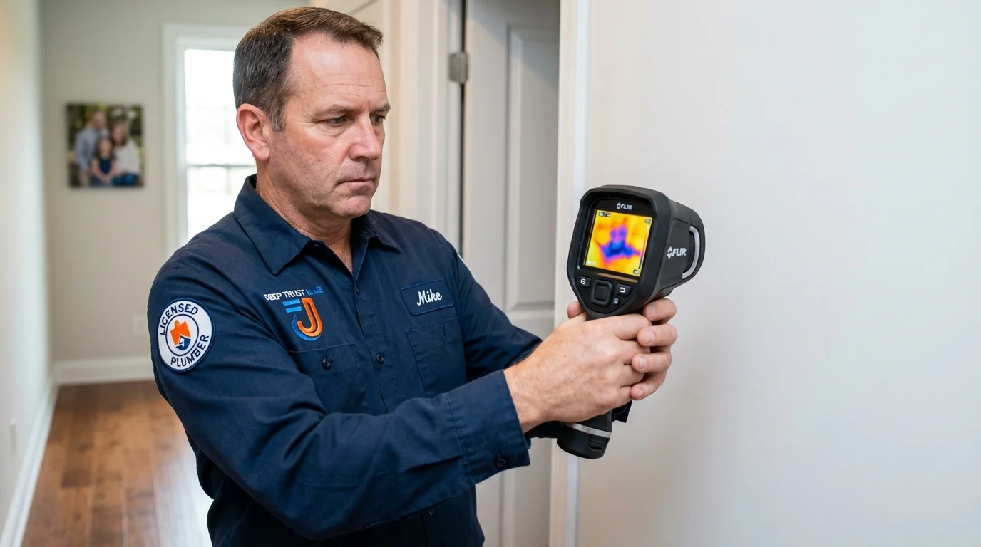 Thermal imaging leak detection by Johns Plumbing LLC in Faribault